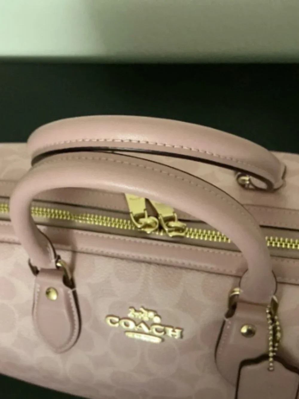 Like New Coach Large Powder Pink Rowan - Picture 6 of 9